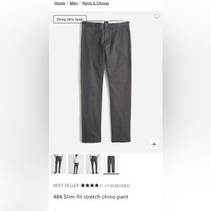 Men’s J. Crew 484 slim stretch chino pants. NWT. 36/32
